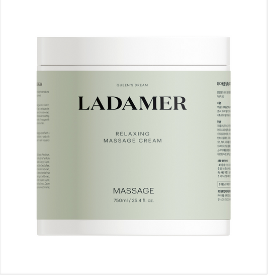“Ladamer Relaxing Massage Cream 750ml professional spa skincare product – moisturizing and soothing cream.”