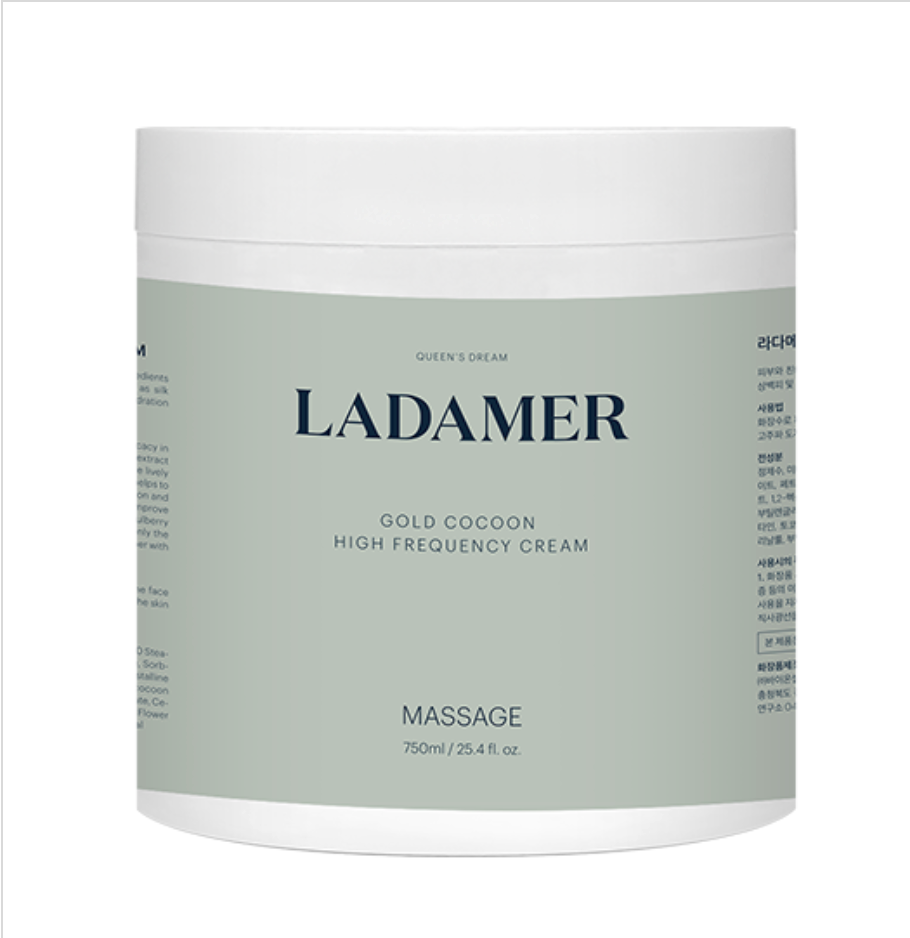 Ladamer Gold Cocoon High Frequency Cream 750ml – firming and radiance massage cream for professional spa use.