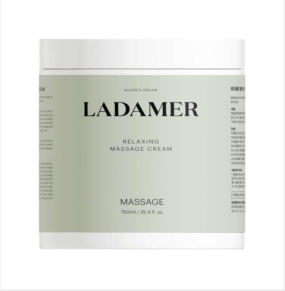 “Ladamer Relaxing Massage Cream 750ml professional spa skincare product – moisturizing and soothing cream.”
