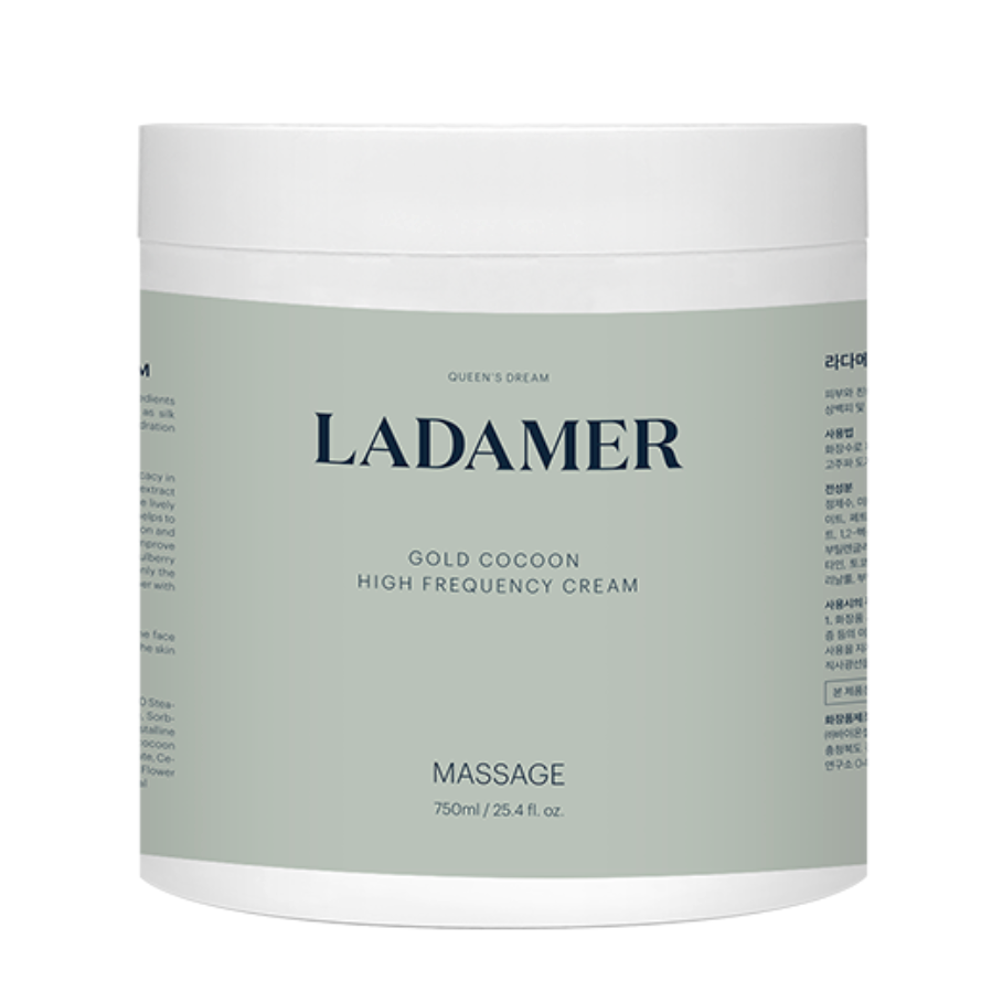 Ladamer Gold Cocoon High Frequency Cream 750ml – firming and radiance massage cream for professional spa use.
